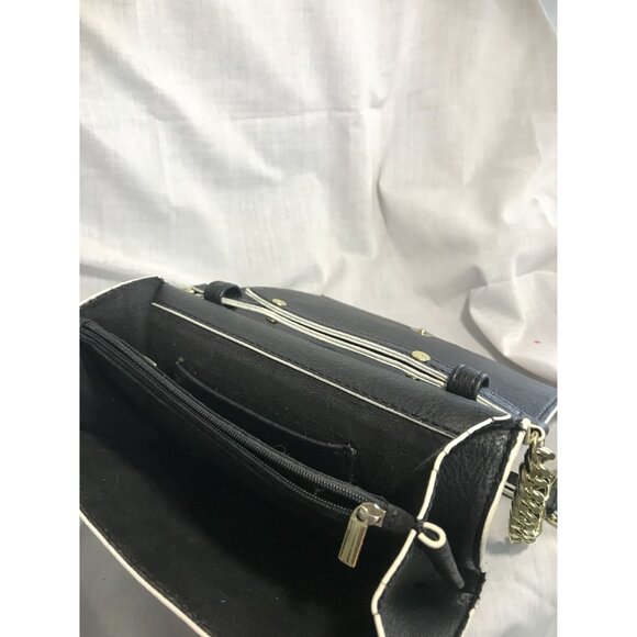 Steve Madden Black Crossbody Wallet With Chain Strap 8 1/2 X 6 1/2" - Picture 6 of 14